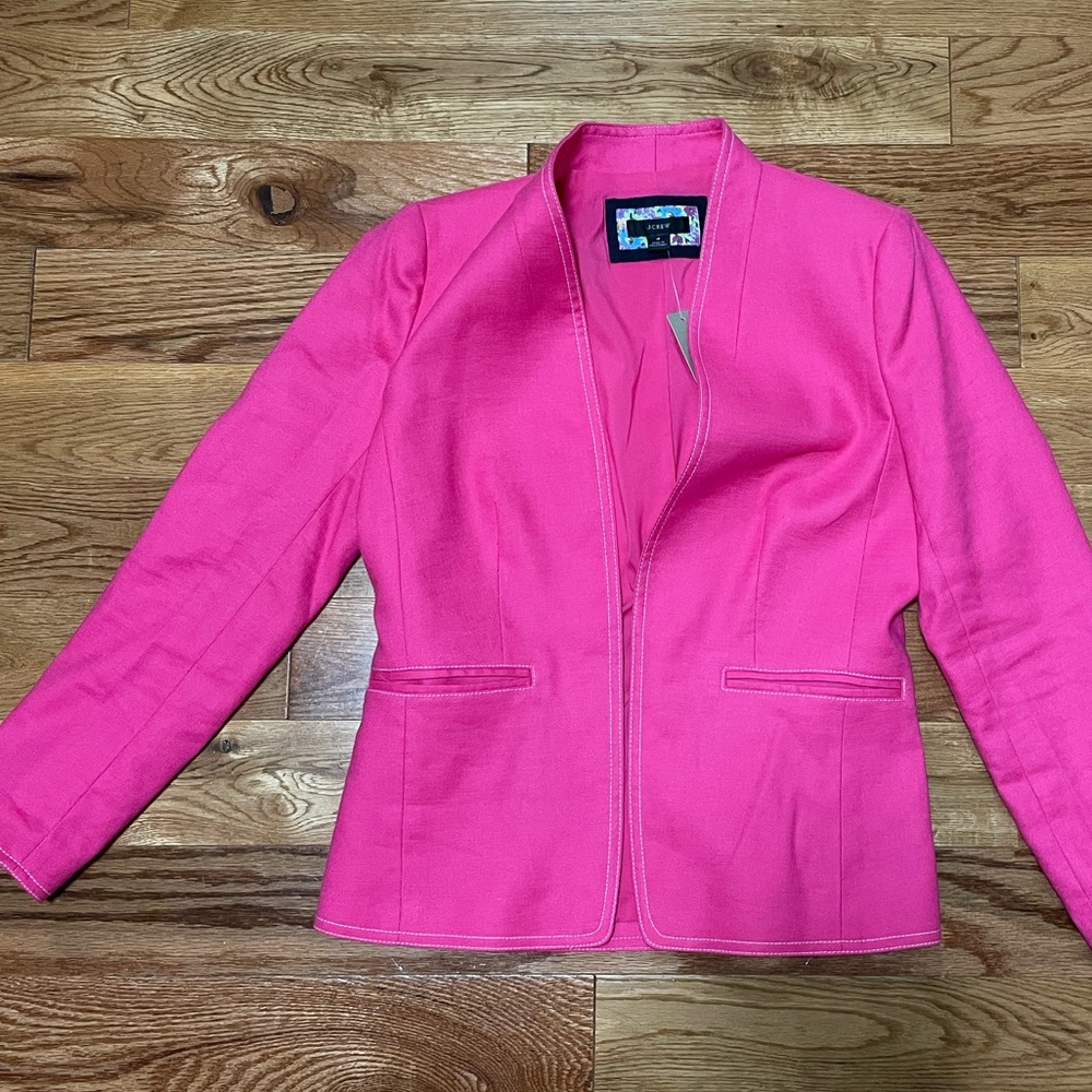 J. Crew Going-Out Blazer in Stretch Linen